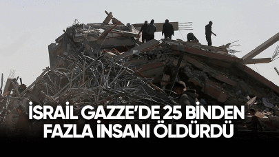 İsrail Gazze'de 25 binden fazla insanı öldürdü