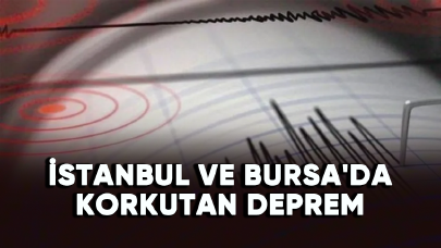 İstanbul ve Bursa'da korkutan deprem