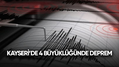 Kayseri'de 4 büyüklüğünde deprem