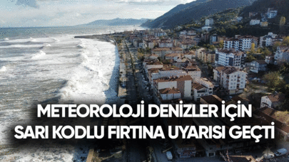 Meteoroloji denizler için sarı kodlu fırtına uyarısı geçti