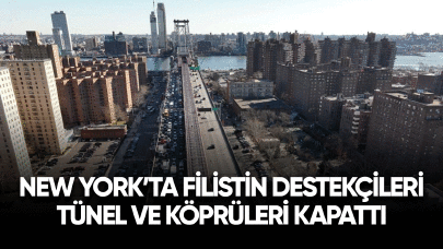 New York'ta Filistin destekçileri tünel ve köprüleri kapattı