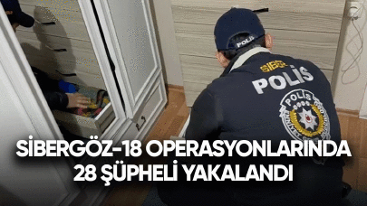 Sibergöz-18 operasyonlarında 28 şüpheli yakalandı