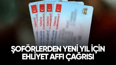 Şoförlerden yeni yıl için ehliyet affı çağrısı