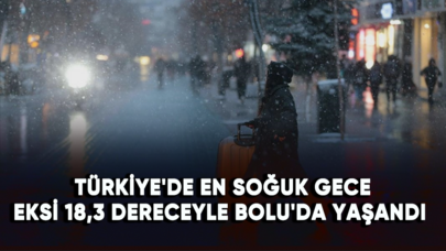 Türkiye'de en soğuk gece eksi 18,3 dereceyle Bolu'da yaşandı