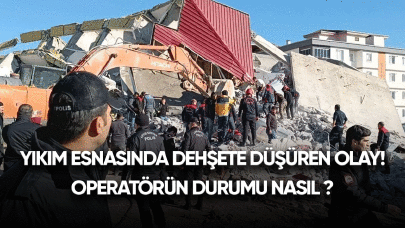 Yıkım esnasında dehşete düşüren olay! Operatör kurtarıldı mı?