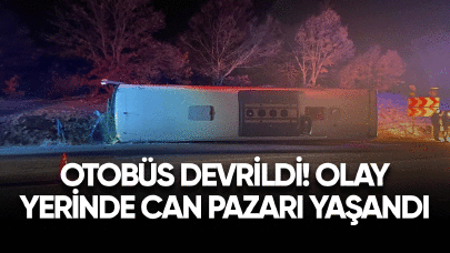 Yolcu otobüsü devrildi! Olay yerinde can pazarı yaşandı