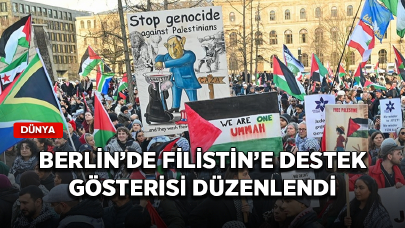 Berlin’de Filistin’e destek gösterisi düzenlendi