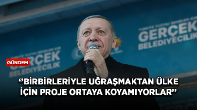 Cumhurbaşkanı Erdoğan: Birbirleriyle uğraşmaktan ülke için proje ortaya koyamıyorlar