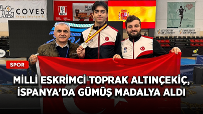 Milli eskrimci Toprak Altınçekiç, İspanya'da gümüş madalya aldı