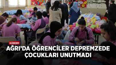 Ağrı'daki öğrenciler depremzede çocukları unutmadı