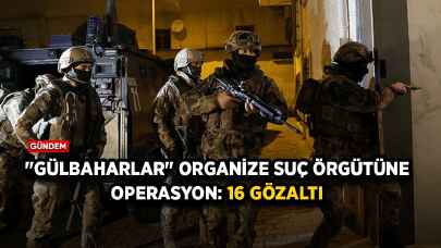 "Gülbaharlar" organize suç örgütüne operasyon: 16 gözaltı