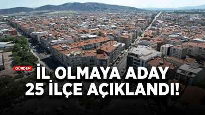 İl olmaya aday 25 ilçe açıklandı!