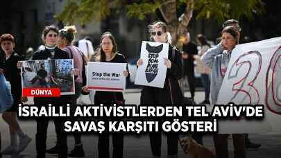 İsrailli aktivistlerden Tel Aviv'de savaş karşıtı gösteri