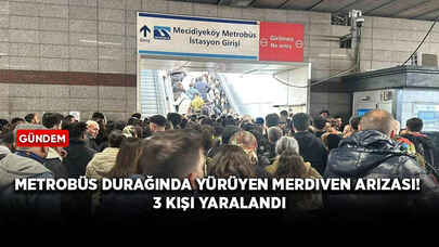 Metrobüs durağında yürüyen merdiven arızası! 3 kişi yaralandı