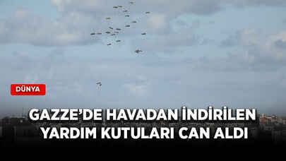 Gazze’de havadan indirilen yardım kutuları can aldı