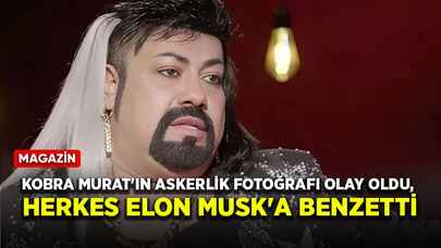 Kobra Murat'ın askerlik fotoğrafı olay oldu, herkes Elon Musk'a benzetti