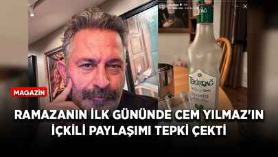 Ramazanın ilk gününde Cem Yılmaz'ın içkili paylaşımı tepki çekti