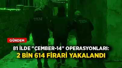 81 ilde "ÇEMBER-14" operasyonları: 2 bin 614 firari yakalandı