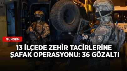 13 ilçede zehir tacirlerine şafak operasyonu: 36 Gözaltı