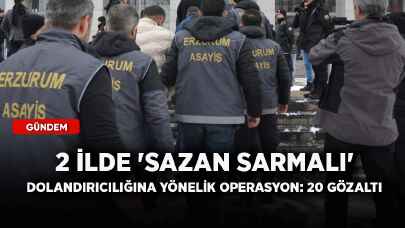 2 ilde 'sazan sarmalı' dolandırıcılığına yönelik operasyon: 20 gözaltı