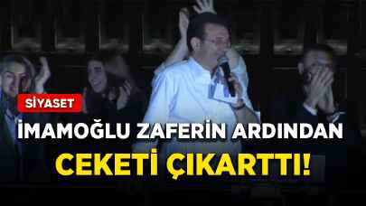 İmamoğlu zaferin ardından ceketi çıkarttı