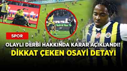 Olaylı derbi hakkında karar açıklandı! Dikkat çeken Osayi detayı