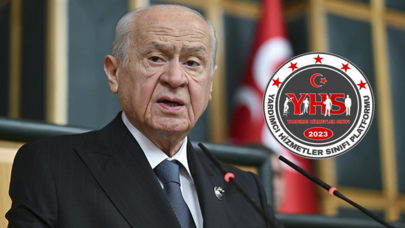 Devlet Bahçeli, yardımcı hizmetler sınıfında çalışan memurların sorunlarını unutmadı