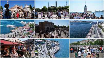 İstanbul'un tarihi ve turistik yerlerinde bayram yoğunluğu