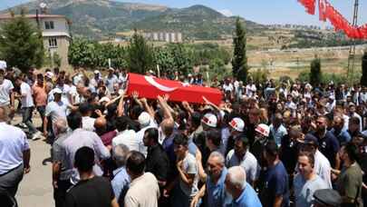 Şehit Astsubay Çavuş Mehmet Ali Horoz, Kahramanmaraş'ta son yolculuğuna uğurlandı