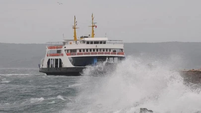 Çanakkale’de ulaşımı olumsuz hava şartları vurdu: Vapur seferleri iptal!