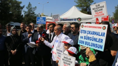 İşten çıkarılan işçilerin hak arayışı: Diyarbakır'ın bazı belediyelerinde eylemler sürüyor!