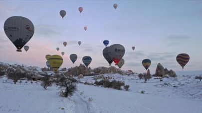 Kapadokya'da balonlar 6 günlük aranın ardından gökyüzüyle buluştu