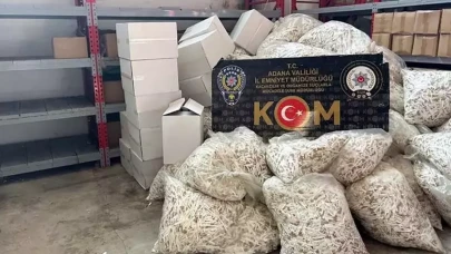 Adana'da kaçak sigara operasyonunda 2 Milyon 475 bin bandrolsüz makaron ele geçirildi