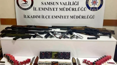 Samsun'da miras kavgası kanlı bitti: Eniştenin evinde cephanelik ortaya çıktı!