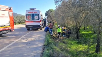 Bursa'da devrilen traktörün sürücüsü feci şekilde can verdi