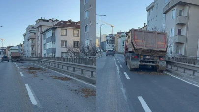 Kartal’da hafriyat kamyonu, çamur dökerek trafikte krize neden oldu