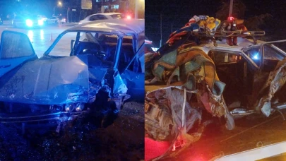 Manisa'da feci kaza! Otomobiller pert oldu: 2 ağır, 5 yaralı