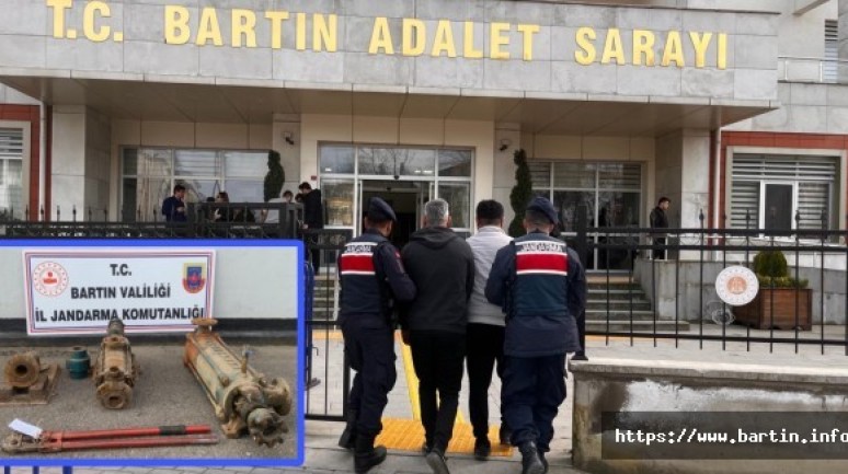 Bartın'da su motoru çalan 3 zanlı tutuklandı