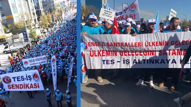 Tes-İş Samsun Şubesi, Türk-İş'in 'Zordayız Geçinemiyoruz' eylemine katıldı