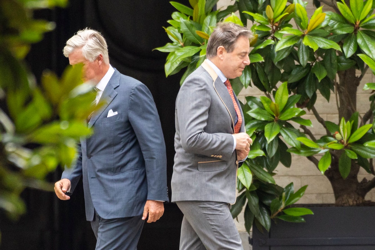 BRUSSELS, BELGIUM - AUGUST 23 : Elections 2024 : King Philippe has accepted Bart De Wever's resignation and is consulting the Arizona party presidents again (Bart De Wever, Chairman of N-VA) on August 23, 2024 in Brussels, Belgium, 23-08-24 ( Photo by Xavier Piron / Photonews


 