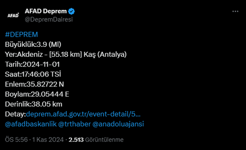 Antalya Kaş'ta Korkutan Deprem! - Resim : 1