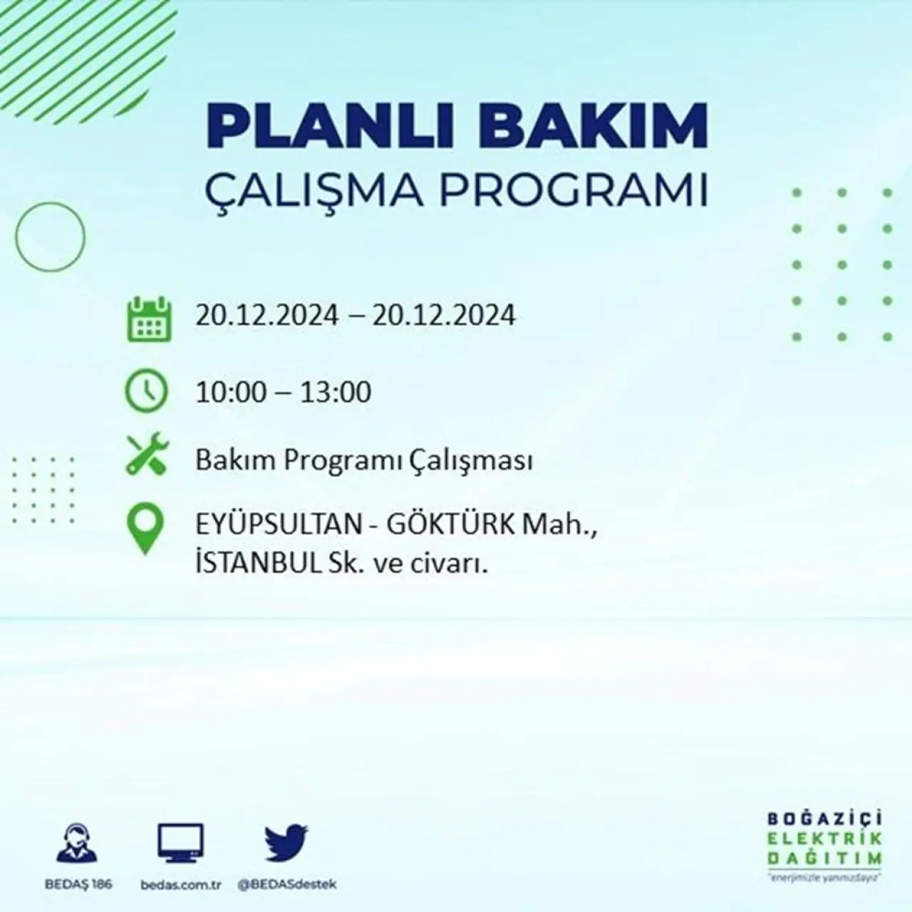 İstanbul'un 20 ilçesinde elektrik kesintisi: Elektrikler ne zaman gelecek? (20 Aralık BEDAŞ kesinti programı) - 54