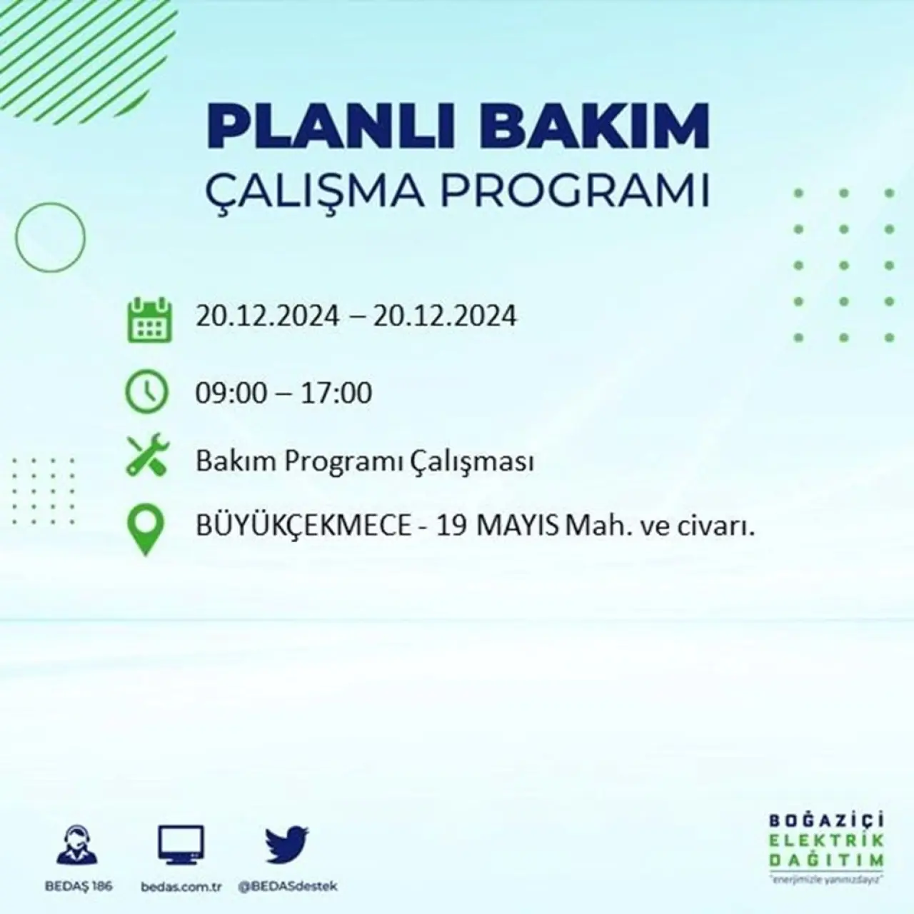 İstanbul'un 20 ilçesinde elektrik kesintisi: Elektrikler ne zaman gelecek? (20 Aralık BEDAŞ kesinti programı) - 32