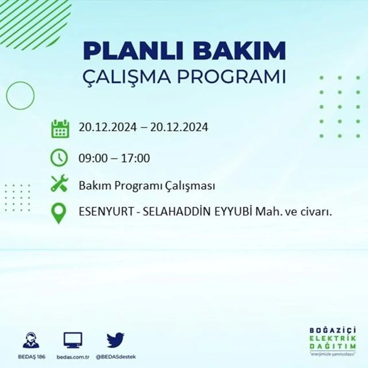 İstanbul'un 20 ilçesinde elektrik kesintisi: Elektrikler ne zaman gelecek? (20 Aralık BEDAŞ kesinti programı) - 44