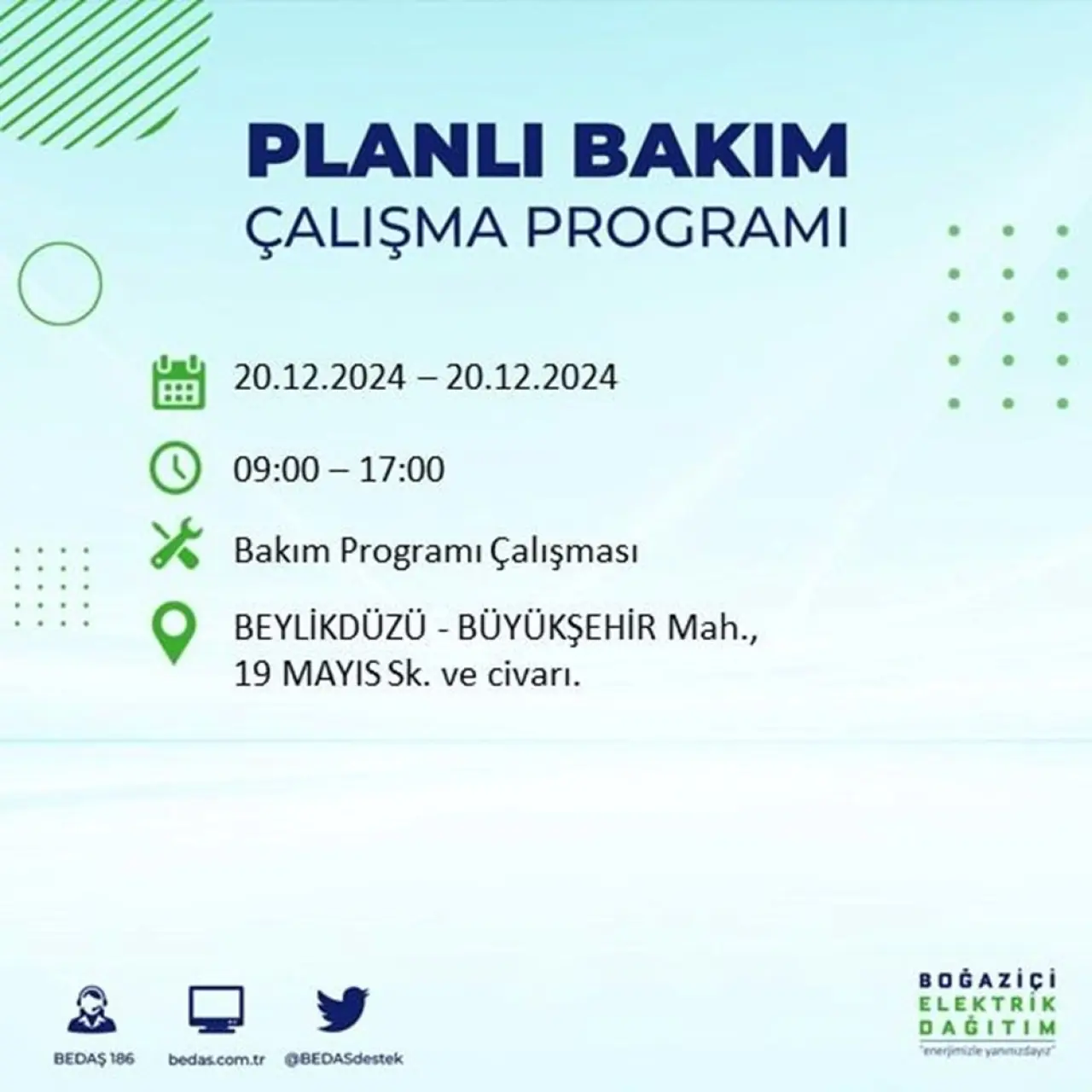 İstanbul'un 20 ilçesinde elektrik kesintisi: Elektrikler ne zaman gelecek? (20 Aralık BEDAŞ kesinti programı) - 26