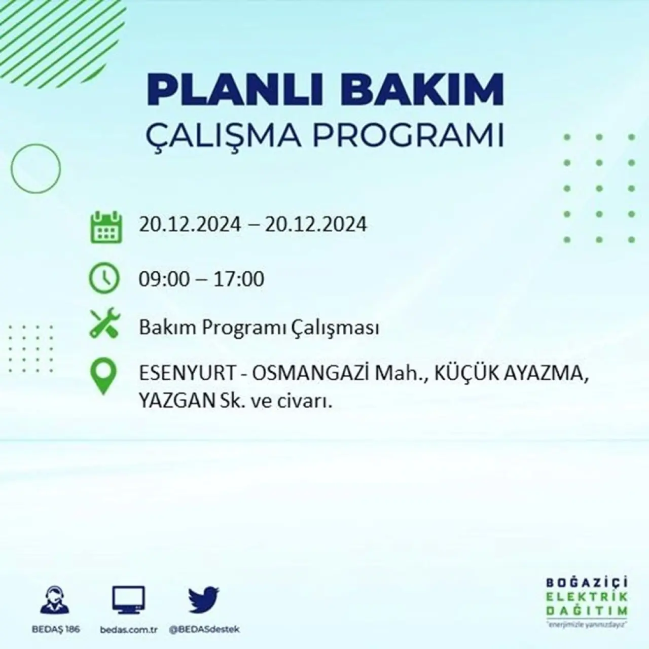 İstanbul'un 20 ilçesinde elektrik kesintisi: Elektrikler ne zaman gelecek? (20 Aralık BEDAŞ kesinti programı) - 52