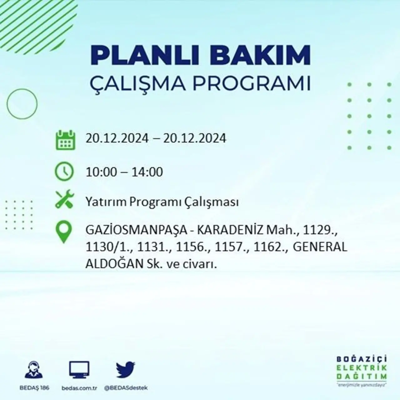 İstanbul'un 20 ilçesinde elektrik kesintisi: Elektrikler ne zaman gelecek? (20 Aralık BEDAŞ kesinti programı) - 59