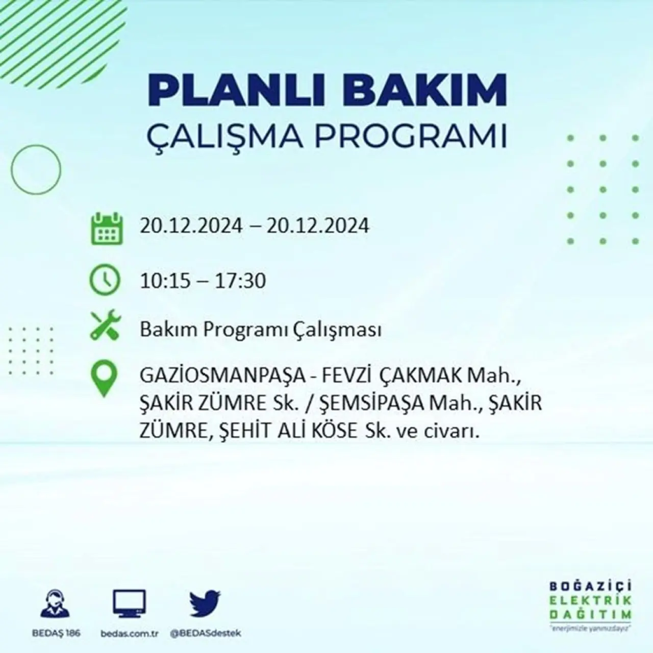 İstanbul'un 20 ilçesinde elektrik kesintisi: Elektrikler ne zaman gelecek? (20 Aralık BEDAŞ kesinti programı) - 62