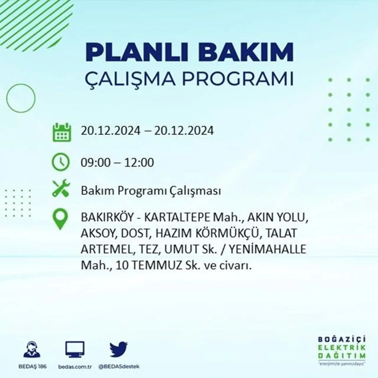 İstanbul'un 20 ilçesinde elektrik kesintisi: Elektrikler ne zaman gelecek? (20 Aralık BEDAŞ kesinti programı) - 21