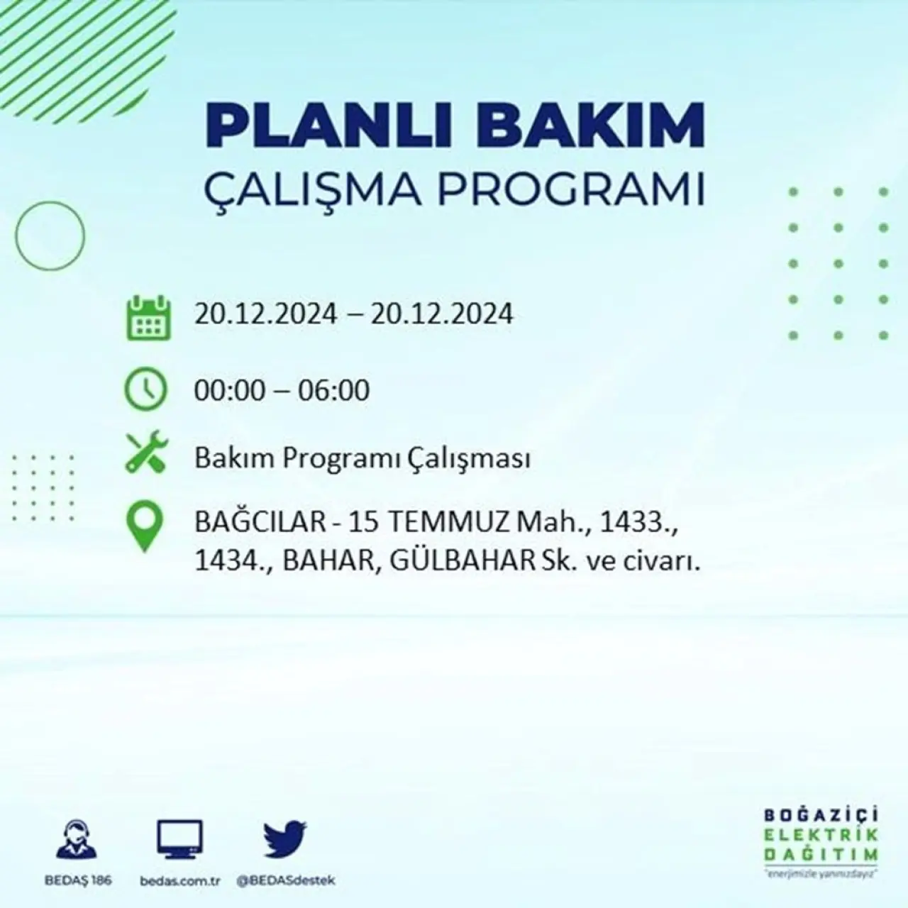 İstanbul'un 20 ilçesinde elektrik kesintisi: Elektrikler ne zaman gelecek? (20 Aralık BEDAŞ kesinti programı) - 9